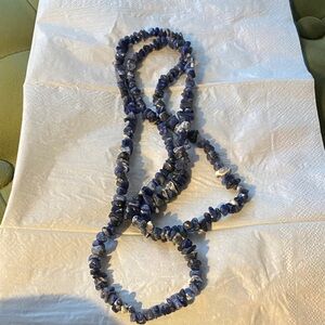 Blue Stone Beaded Necklace